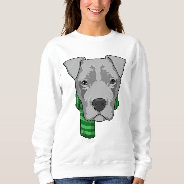 Sudadera Perro con bufanda (Anverso)