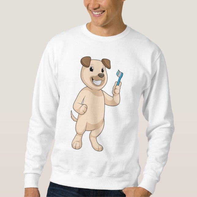 Sudadera Perro con cepillo de dientes (Anverso)