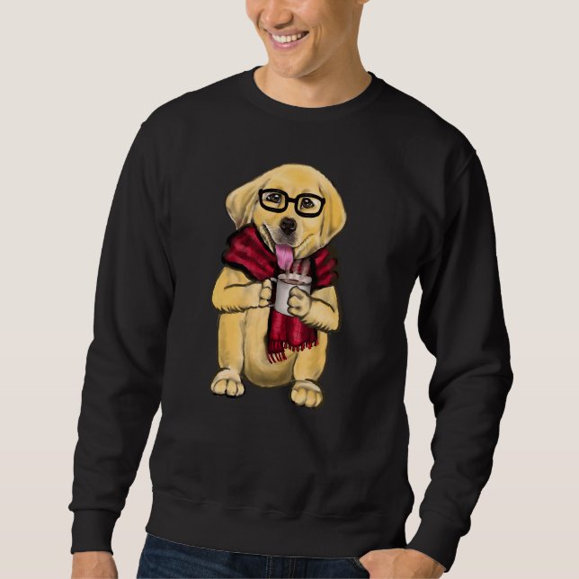 Sudadera Perro Con Gafas Y Espalda Roja Que Tiene Un Cof Ca (Anverso)