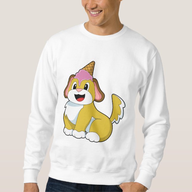 Sudadera Perro con helado Waffle (Anverso)