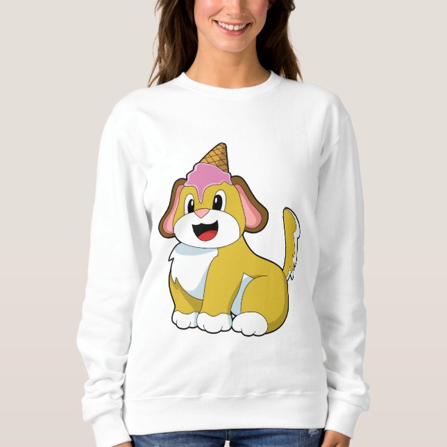 Sudadera Perro con helado Waffle (Anverso)