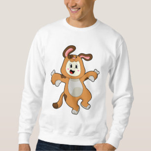 Sudadera Perro con hueso como conejo