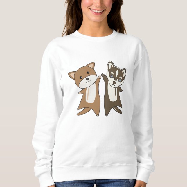 Sudadera Perro con Husky Animales Cute Amigo Perro (Anverso)