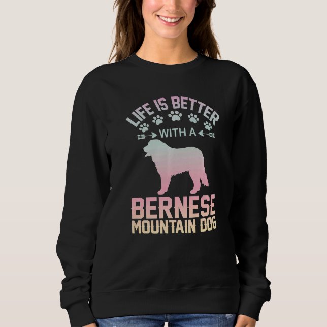 Sudadera Perro con perro de montaña de Berna 1 (Anverso)