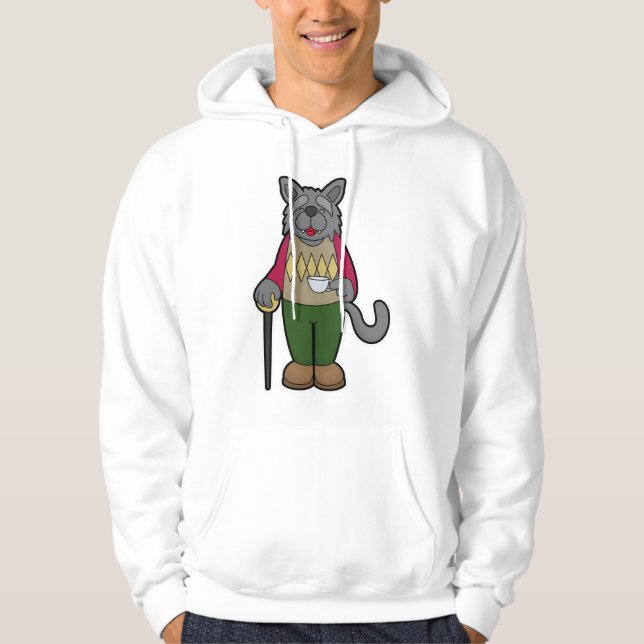 Sudadera Perro con taza de café (Anverso)