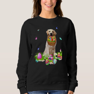 Sudadera Perro conejo amarillo de Labrador con canasta de h