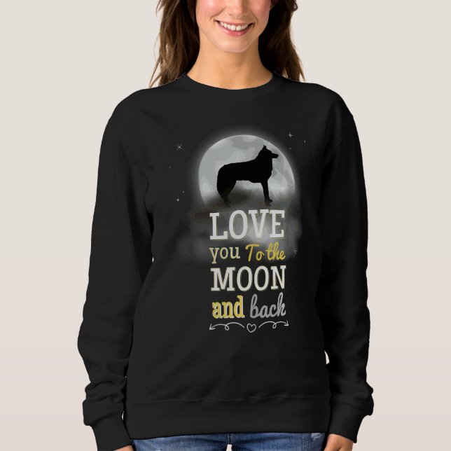 Sudadera Perro confitado Alakan Husky Amor A La Luna (Anverso)