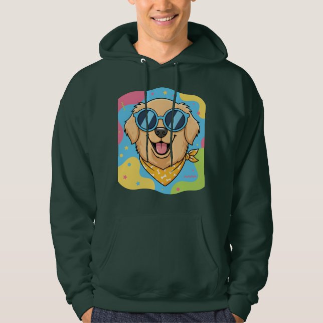 Sudadera Perro Cool Con Gafas De Sol Divertido  (Anverso)