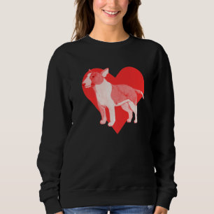 Sudadera Perro Corazón Rojo Bull Terrier