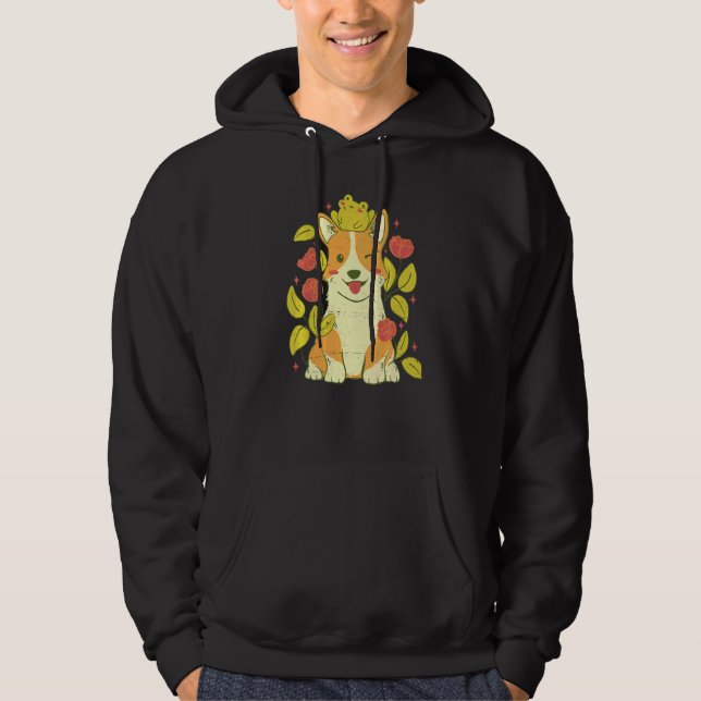 Sudadera Perro Corgi Lindo Y Rana   (Anverso)