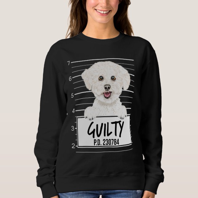Sudadera Perro Culpable Bichons Frise Mugshot (Anverso)