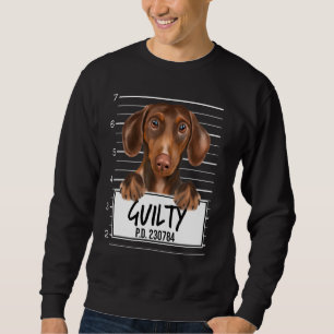 Sudadera Perro culpable de la masacre de Brown Dachshund