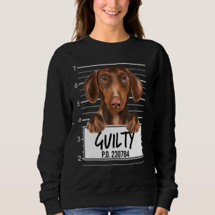 Sudadera Perro culpable de la masacre de Brown Dachshund