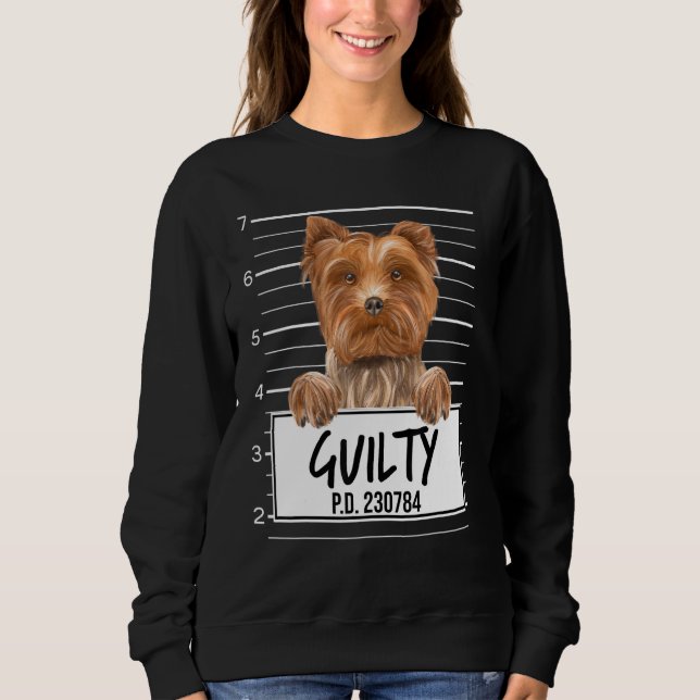 Sudadera Perro culpable de la muerte de Yorkshire Terrier (Anverso)