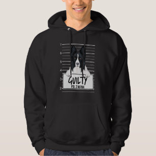 Sudadera Perro Culpable Foto Mugshot Border Collie