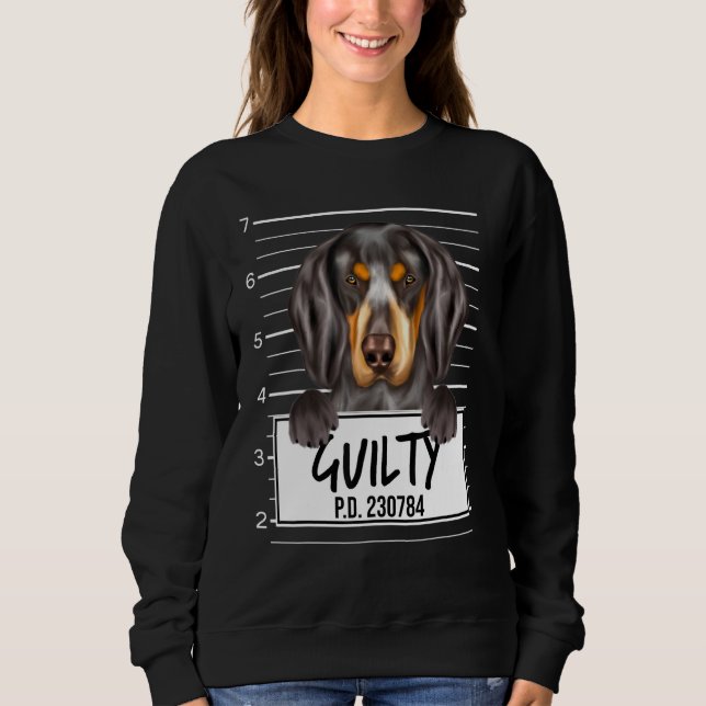 Sudadera Perro Culpable Mugshot Bluetick Coonhound (Anverso)