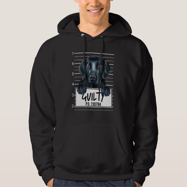 Sudadera Perro Culpable Mugshot Retriever de Pelo Plano (Anverso)