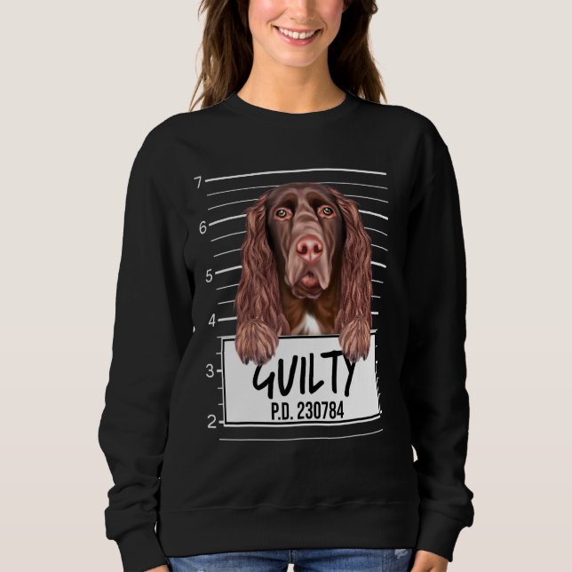Sudadera Perro Culpable Mugshot Spaniel de Campo (Anverso)