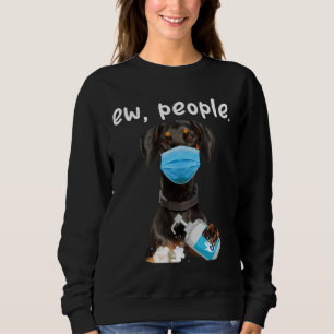 Sudadera Perro Cute Doberman Perro Ojo Gente Con Cara Mas