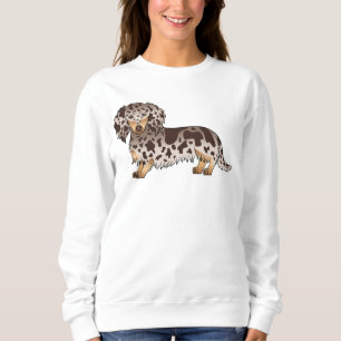 Sudadera Perro Dachshund Chocolate y Tañido de Pelo Largo D