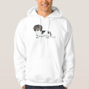 Sudadera Perro Dachshund de pelo largo piebald negro y marr