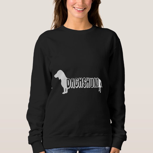 Sudadera Perro Dachshund Perro Adorable Perro Wiener Mujere (Anverso)