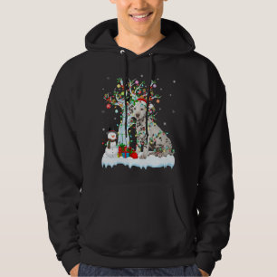 Sudadera Perro dálmata árbol de Navidad iluminando Santa Da