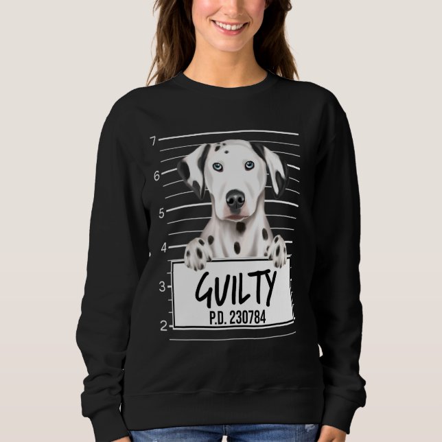Sudadera Perro dálmata foto policial culpable (Anverso)