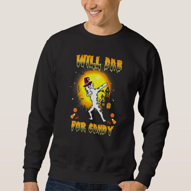 Sudadera Perro dálmata haciendo dabbing Obtendrá dulces en  (Anverso)