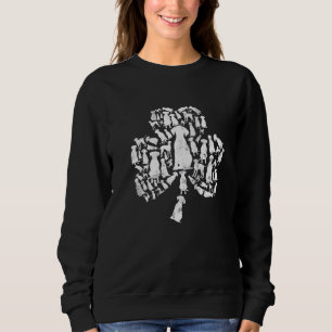 Sudadera Perro Dalmatiano Shamrock San Patricio