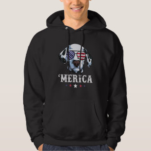 Sudadera Perro Dalmático Bandera Estadounidense Patriótica