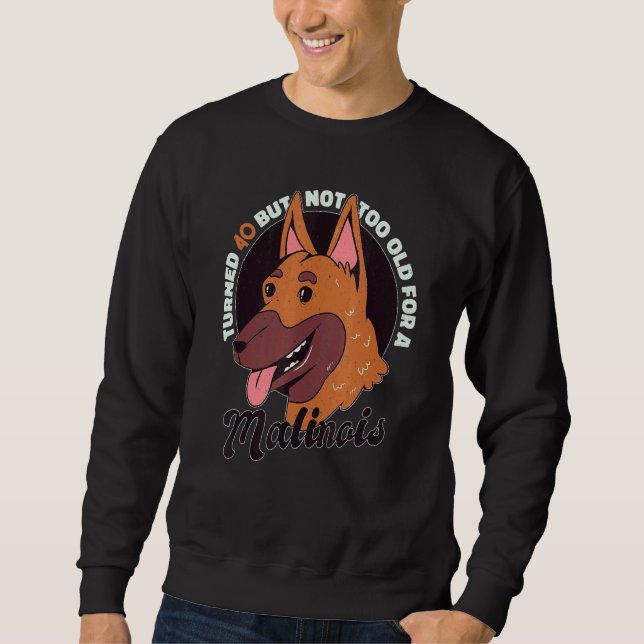 Sudadera Perro de 40 años Pastor Belga Malin (Anverso)