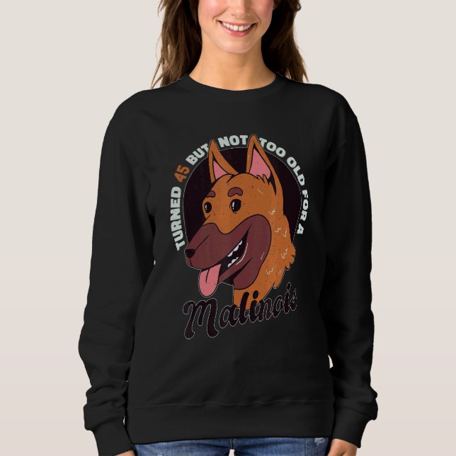Sudadera Perro de 45 años Pastor Belga Malin (Anverso)
