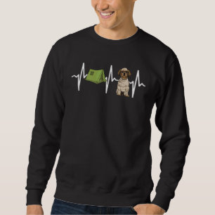 Sudadera Perro de acampada en tienda de campaña Latido de S