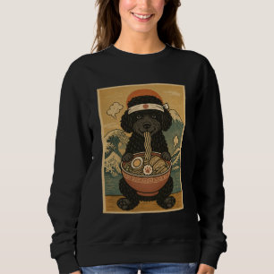 Sudadera Perro de Agua Portugués Kawaii Fideos Ramen Japone