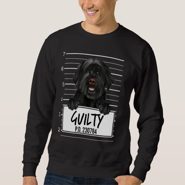 Sudadera Perro de Agua Portugués Mugshot Perro Culpable (Anverso)