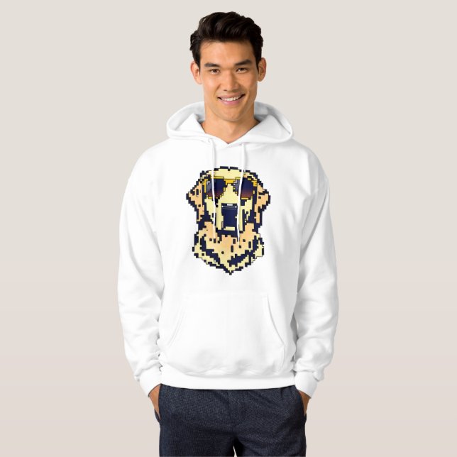 Sudadera Perro de aguas de pixel dorado (Anverso completo)