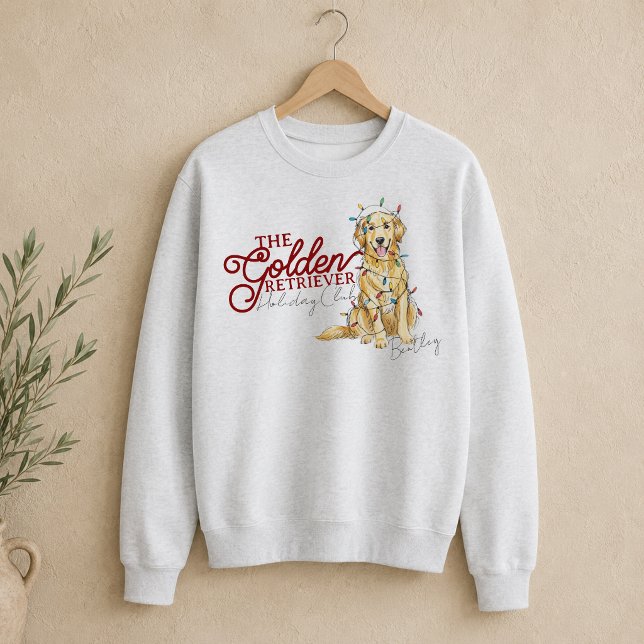 Sudadera Perro de aguas retriever dorado Navidad Fiesta (Golden Retriever Christmas Holiday Sweatshirt)