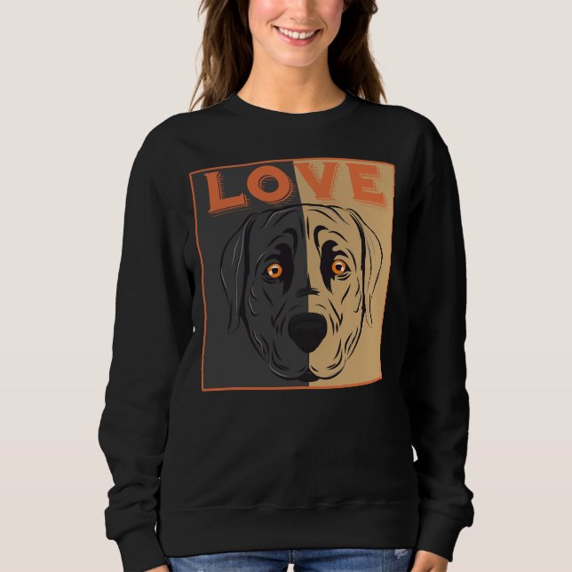 Sudadera Perro de amor de Labrador (Anverso)