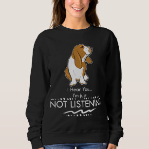 Sudadera Perro de Basset Hound - oiga que usted yo apenas