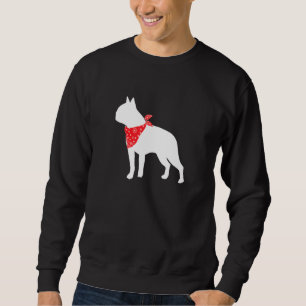 Sudadera Perro de Boston Terrier Con Banda Roja