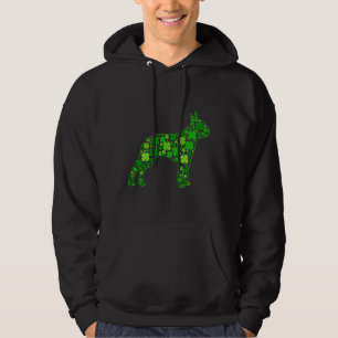 Sudadera Perro de Boston Terrier St Patrick Day Shamrock Pu