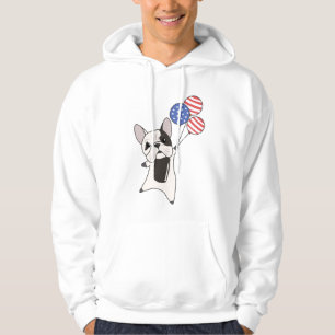Sudadera Perro de bulldog vuela con globos a Estados Unidos