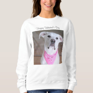 Sudadera Perro de cachorro blanco dulce con Bonito de bufan