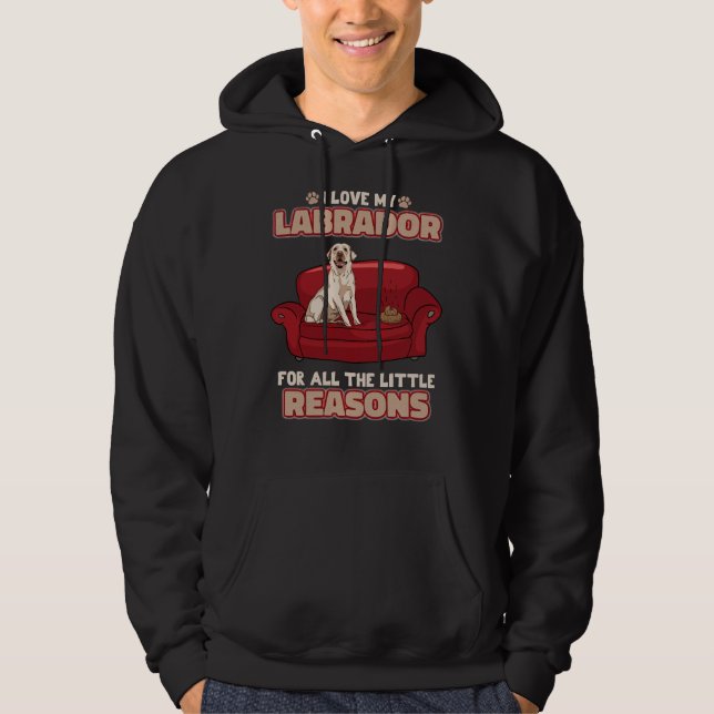 Sudadera Perro de cachorro recuperador de labrador (Anverso)