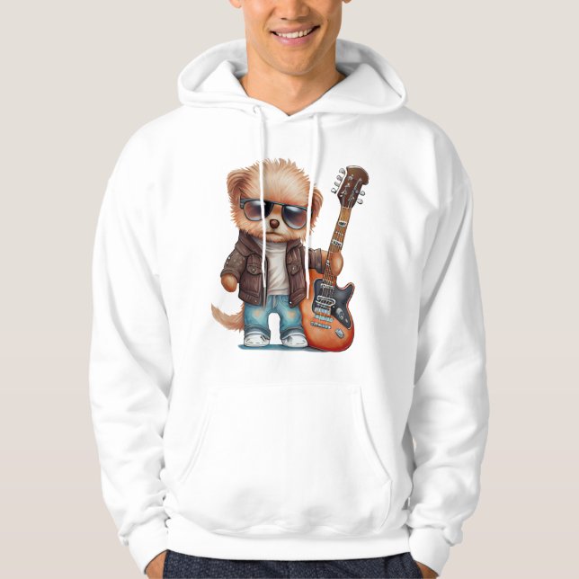 Sudadera Perro de cachorro rollo (dos) (Anverso)
