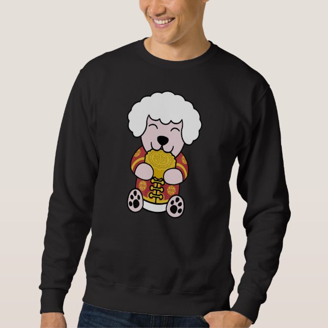 Sudadera Perro de canapé con torta de conejo china (Anverso)