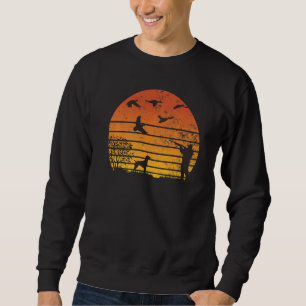 Sudadera perro de caza de patos cazador parque puesta de so