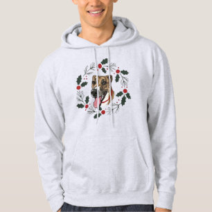Sudadera Perro de corona de Navidad feliz