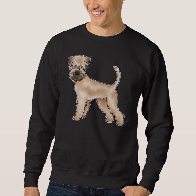Sudadera Perro de dibujos animados beige Terrier Wheaten de (Anverso)